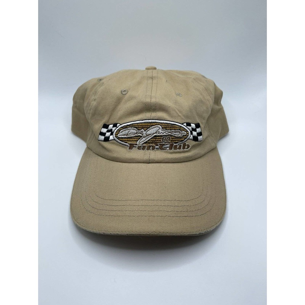 Dale Jarrett Fan Club Hat Cap Beige Strap Back NASCAR #88 Racing Adjustable OSFM